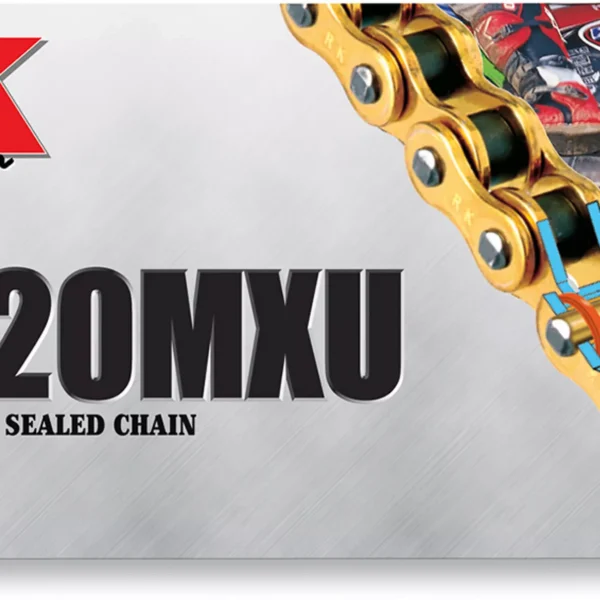 lancuch-napedowy-rk-520-mxu-116-uw-ring-otwarty-z-zapinka-zloty_1 RK kett 520MXU GG120C UW-kummirõngaga